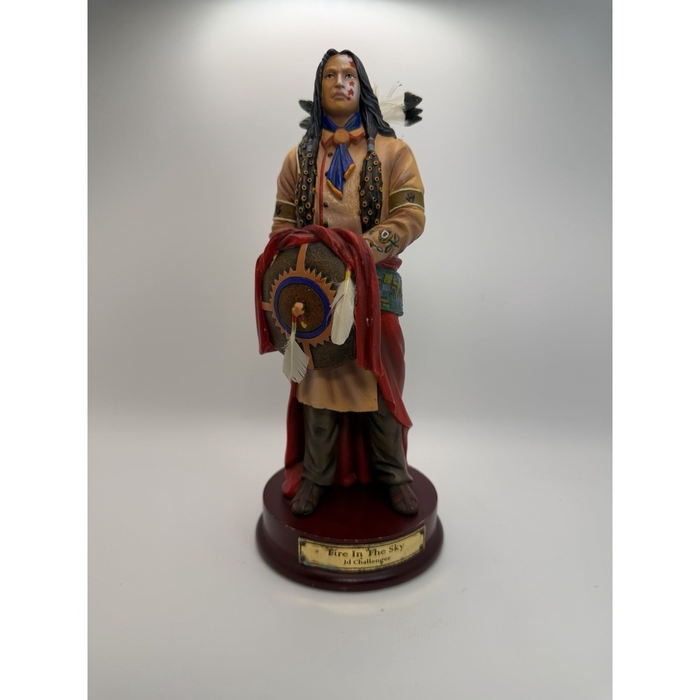 collectible‎ figurine titled "Fire In The Sky"Native American Warrior Figure
